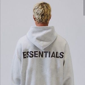 FEAR OF GOD ESSENTIALS HOODIE- Heather Grey
